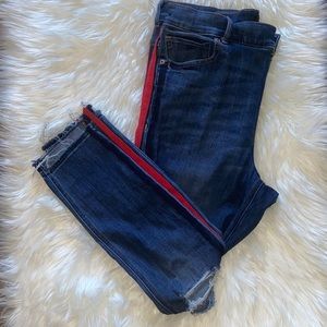 Express high waisted striped jeans